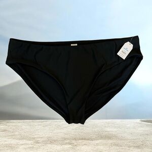Time and Tru Women’s Classic Black Mid Rise Swim Bikini Bottom Size 3X (24W-26W)